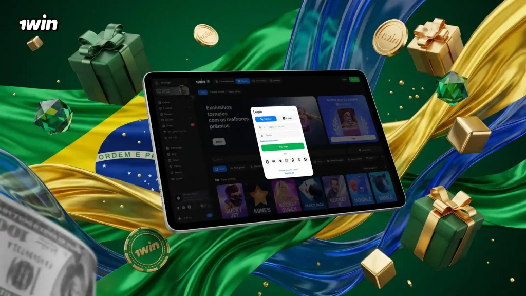 Tela de 1win login Brasil